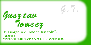 gusztav tomecz business card